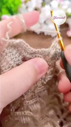✨🧶 Crochet Sparkly Lace Shell Stitch — Elegant Openwork Pattern 🤍