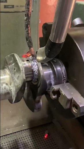 Restoring a Worn Crankshaft with Submerged Arc Welding #mechanic #restoration #crankshaft