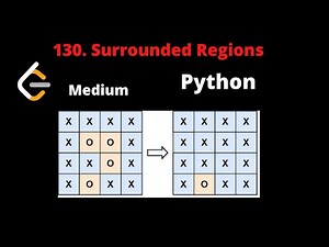 LEETCODE 130 SURROUNDED REGIONS PYTHON | DFS