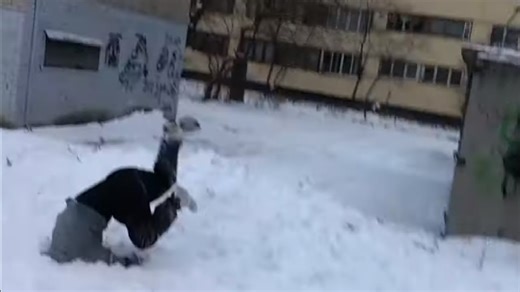 Double backflip fails spectacularly.