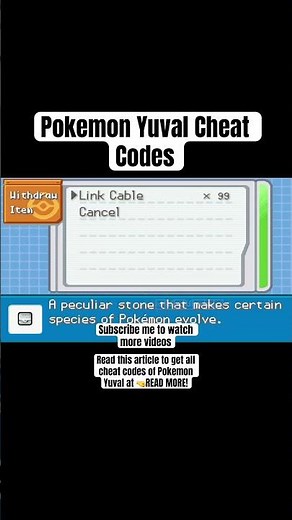 Pokemon Yuval Cheat Codes Null Candy #ducumon #pokemon #shorts #cheat #walkthrough #gba #romhack