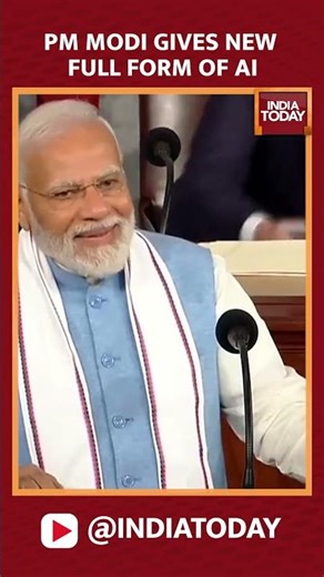 PM Modi Gives New Full Form Of AI During His Speech At US Congress