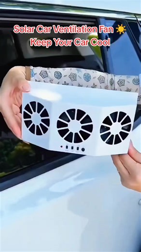 Solar Car Ventilation Fan ☀️ Keep Your Car Cool • 🌬️ Solar-powered fan improves air circulation • 🚗 Reduces heat buildup inside parked cars • 🐾