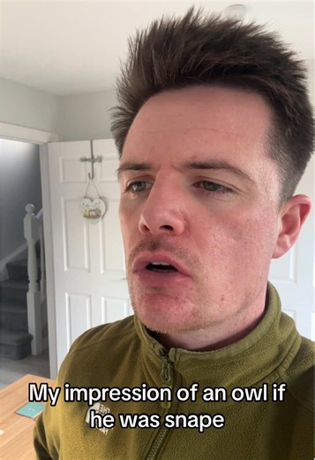 My impression of an owl if he was snape #fyp #harrypotter #impressions #comedy