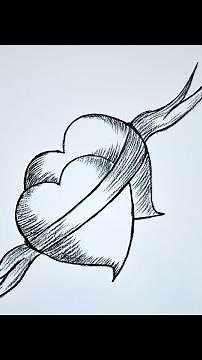 Drawing of Two Hearts | How to Draw Two Cute Hearts for Beginners | Easy Love Token Drawing Tutorial