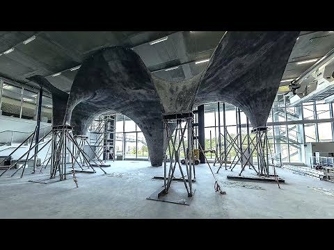 Ultra-thin concrete roof