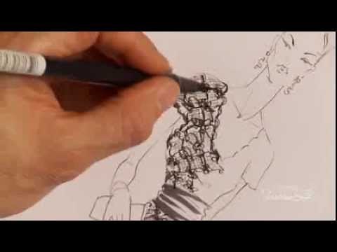 How to hand render a Chantilly lace pattern