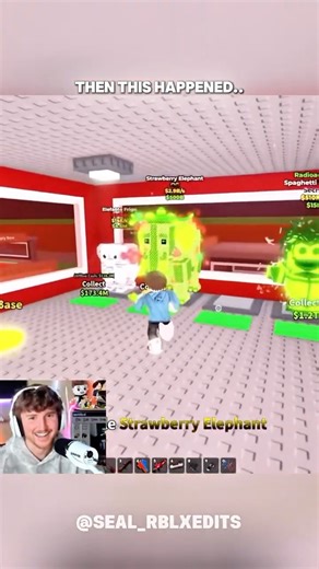 Caylus Stole A Radioactive Strawberry Elephant.. ☠️|| #roblox #shorts #caylus #stealabrainrot