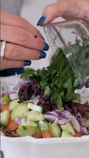 Quinoa Salad with a Mediterranean Flair Perfect for Lunch or Dinner