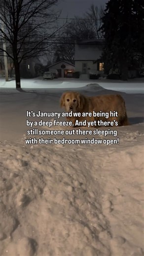 The Krista London | Parenting Comedy on Instagram: "It’s me! I’m the someone with their bedroom window open while it’s -30°C 😬 👉 Like. Share. Follow. 👈 #funnymoms #ontarioweather #millenialmoms"