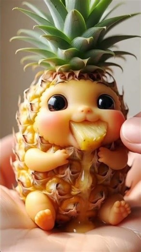 Cute Pineapple Eating ASMR 🍍#PineappleASMR#CuteASMR#FoodASMR#OddlySatisfying#CuteFood#ASMRShorts