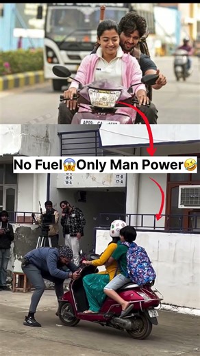 No Fuel 😮Only Man Power🤣#funnyvideo #shortsviral #bts #comedy #cinematography