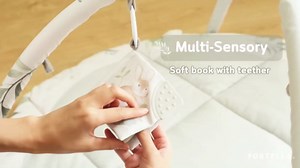 Fortella Baby Play Gym & Activity Mat, Machine Washable & Foldable Tummy Time Mat with 5 Detachable Toys, Certified Safe Newborn Essentials Gift for Baby Registry 0-12 Months (Sage Green)