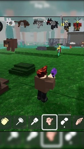 Ray Gun Test in 99 Nights Survive Forest ⚡ | OP Alien Weapon? #shorts