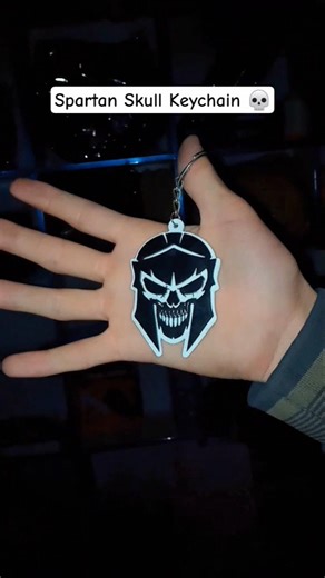 Next-Level Spartan Skull keychain 💀 #keychain #design #shorts