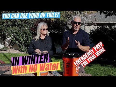RV Toilet with NO water in Winter | TheRVAddict