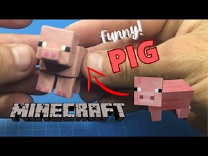 How to make a Pig from Minecraft with plasticine - How to sculpt a Minecraft Pig - Mega Plastilin
