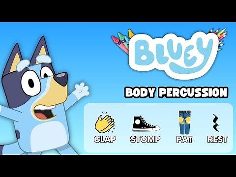 Bluey Theme! - EASY Body Percussion Play Along | 📚 BACK TO SCHOOL 📚 for Kindergarten and Preschool