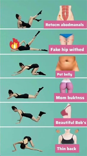 6 Best Home Exercises for Women | Lose Belly Fat, Slim Waist & Tone Full Body 🔥 #Shorts