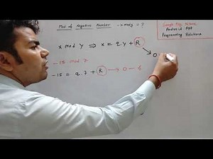 Mod of negative number, how to find mod of negative number simple method in hindi
