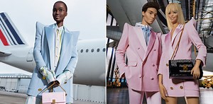 barbie and ken attend balmain's fall/winter 2021 show