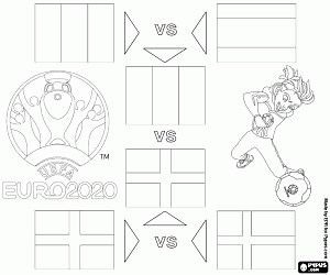 UEFA Euro 2020 final stage coloring page printable game