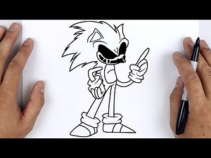 HOW TO DRAW SONIC EXE 3.0 (YOU CAN'T RUN) | Friday Night Funkin (FNF) - Easy Step By Step