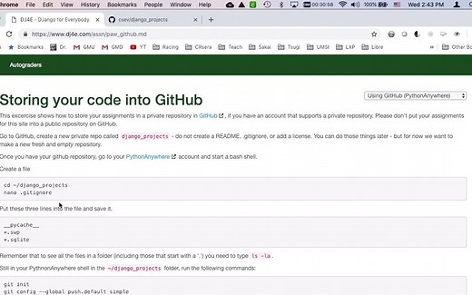 19_01_Using GitHub With Django and PythonAnywhere