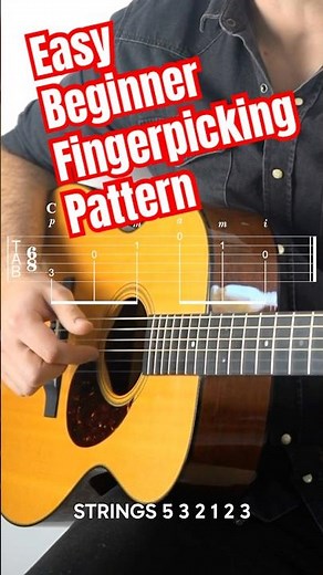 Super Easy & Beautiful Beginner Fingerpicking Pattern