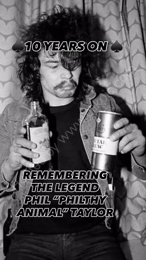 10 Years gone already….RIP Philthy ♠️ A salute to the legend Phil “Philthy Animal” Taylor 🤘 Crank on some @officialmotorhead AND ALWAYS PLAY IT LOUD ♠️🥃 #philthyanimaltaylor #motorhead | Absolution