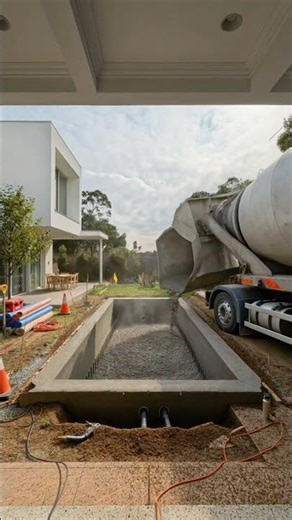 From Empty Backyard to Luxury Pool Oasis… wait for the final reveal🏊‍♂️✨#timelapse #transformation