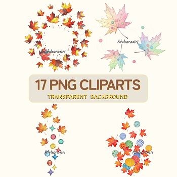 Maple Leaves Scatter – 17 Handmade-Inspired Fall Leaf Graphics, Transparent PNGs