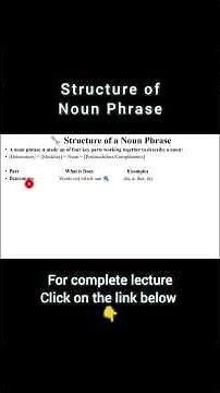 Structure of Noun Phrase | Syntax | Alpha Education #linguistics #syntax #grammarshorts #education
