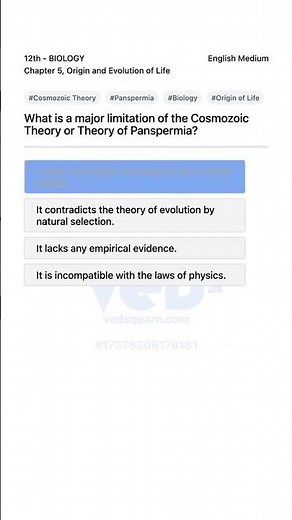 Limitation of Cosmozoic Theory in Biology