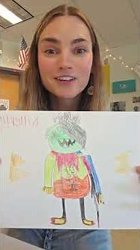 grade 2 drawings, high school sculptures! The Monster Collaborative! #teacher #artclass