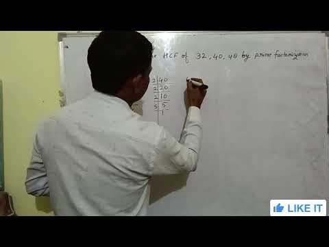 HCF by prime factorization method
