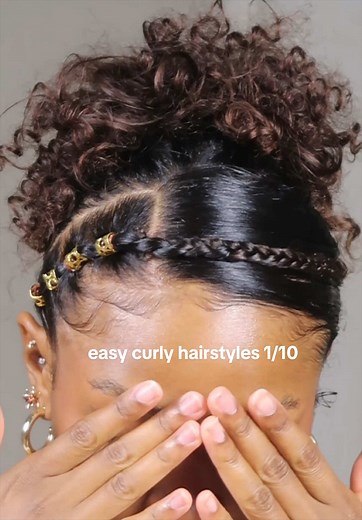 EASY CURLY HAIRSTYLES SERIES | if you know the original creator from the inspo pic please tag them! #curlyhair #hairstyles #hair @colorsandcare @Oh Polly (Also repost bc apparently the other song wasn’t appropriate)