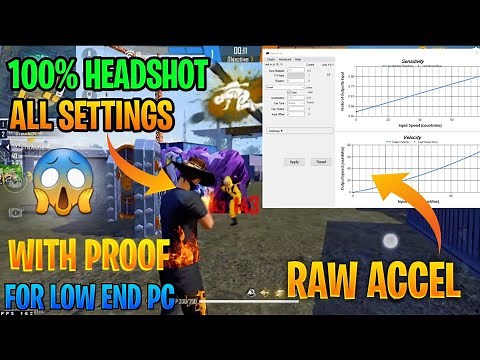 Raw Accel free fire | Only Headshot Settings PART 1