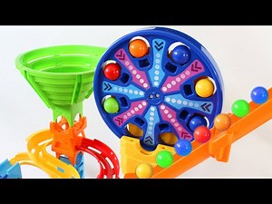 Marble Run Race ASMR #27 ☆ Haba Marble Rush Ultimate Set with Spinning Ferris wheel, Fast tracks