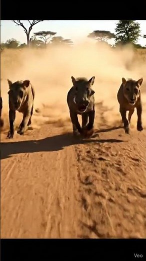 WARTHOG VS LION FUNNY 😂
