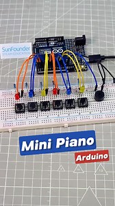 102K views · 394 reactions | Make Music with Arduino!  #Arduino #STEMProjects #DIYElectronics #ArduinoPiano #TechTutorial #MakersGonnaMake #LearnToCode #ElectronicsFun #BuzzerProject #ArduinoMusic | SunFounder OpenSource | Facebook