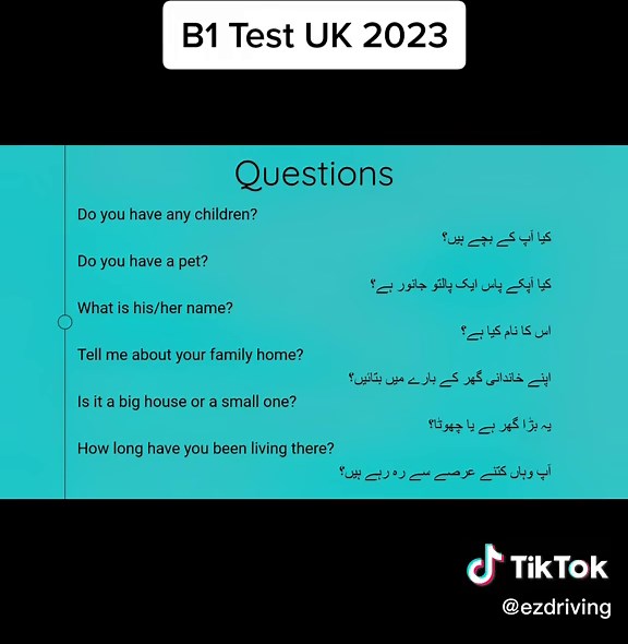B1 Test UK 2023 Full Video. link in bio