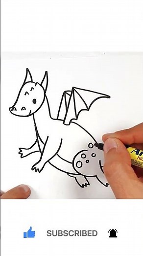 🐉 How to Draw Dragon - Easy Drawing #easydrawing #drawingtutorial #drawing #howtodraw #draw