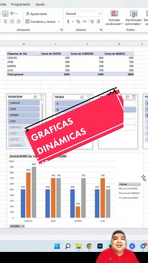 Cómo hacer gráficas dinámicas en Excel fácilmente