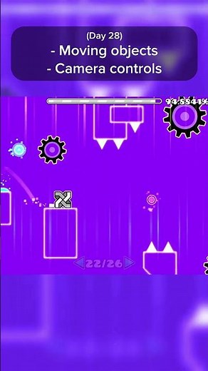 Day 28 of building my gameplay mechanic demon level // JadeyIE #geometrydashplayer #robtop