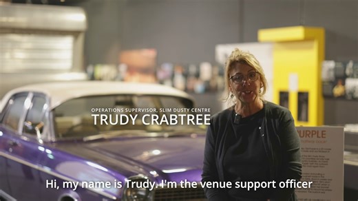 Did you know that Slim Dusty's most famous car is inside the Museum? 😮 Our venue support officer, Trudy, explains why it's her favourite exhibition. Have you been to the Slim Dusty Museum yet? What's your favourite exhibit? #slimdusty #slimdustycentre | The Slim Dusty Centre