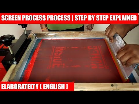 Screen Printing Process | Step By Step Elaborately Explained (English )