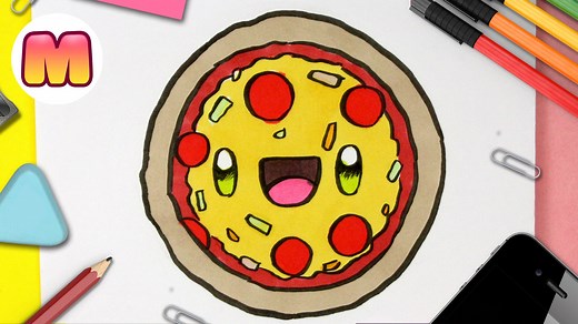 Hola Boceteros! Nuestro video de hoy sera como dibujar una pizza kawaii, sigue nuestro paso a paso para tener un video tan kawaii como este. Empezamos dibujando con nuestro lapiz, lo pasamos a marcador negro y por ultimo le pondremos el color. No te pierda nuestros videos diarios | 365 Bocetos