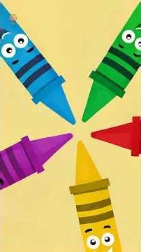 Five Little Crayons Song for Kids #nurseryrhymes #counting #shorts