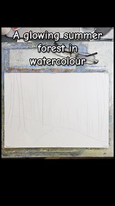 A relaxing timelapse of a glowing summer forest in watercolour. | The Artery Art Shop and Classes